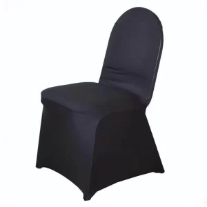Black spandex banquet chair cover