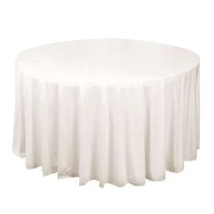 120” round ivory linen