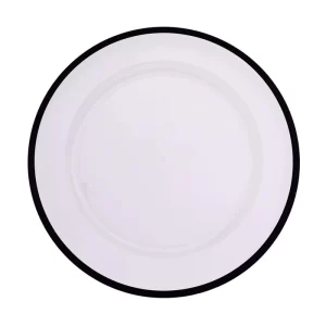 Black Rim Charger Plate