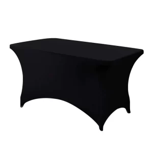 4ft black spandex linen