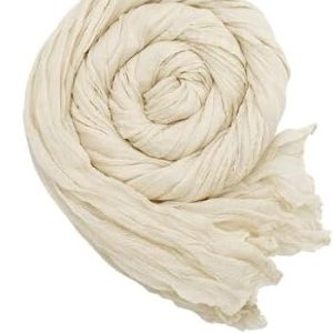 Beige cheesecloth table runner