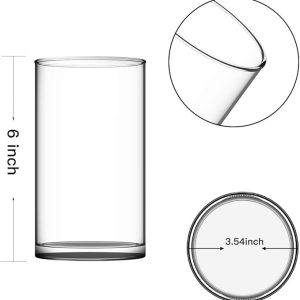 Clear glass vase